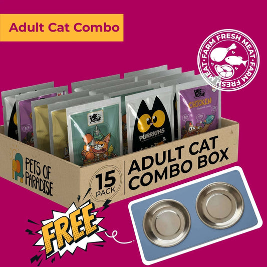 Adult Cat Combo (Pack of 15) + FREE BOWL Pets of Paradise