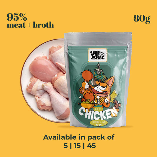 Purrkins x IndieCat Adult Chicken Royal Glow (80g packs) Pets of Paradise