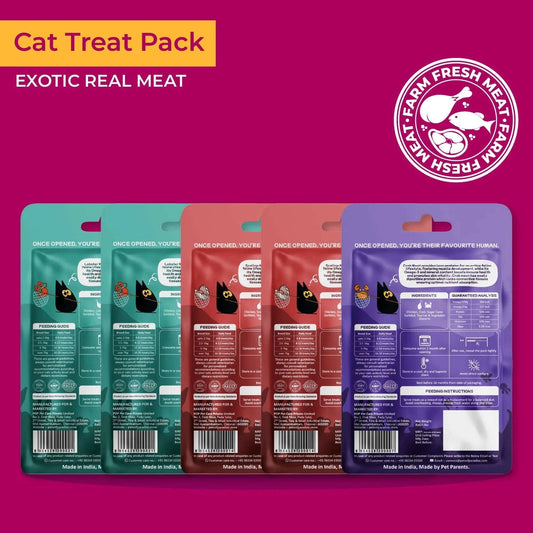 Purrkins Exotic Gourmet Treats – The Exotic Collection | Pack of 5 | 200g Pets of Paradise