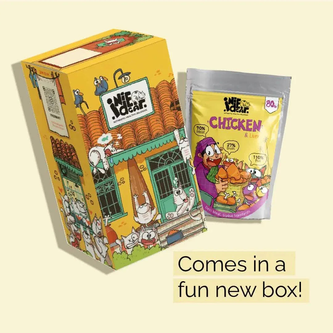 IndieCat Adult Chicken & Liver (80g Packs) - Pets of Paradise