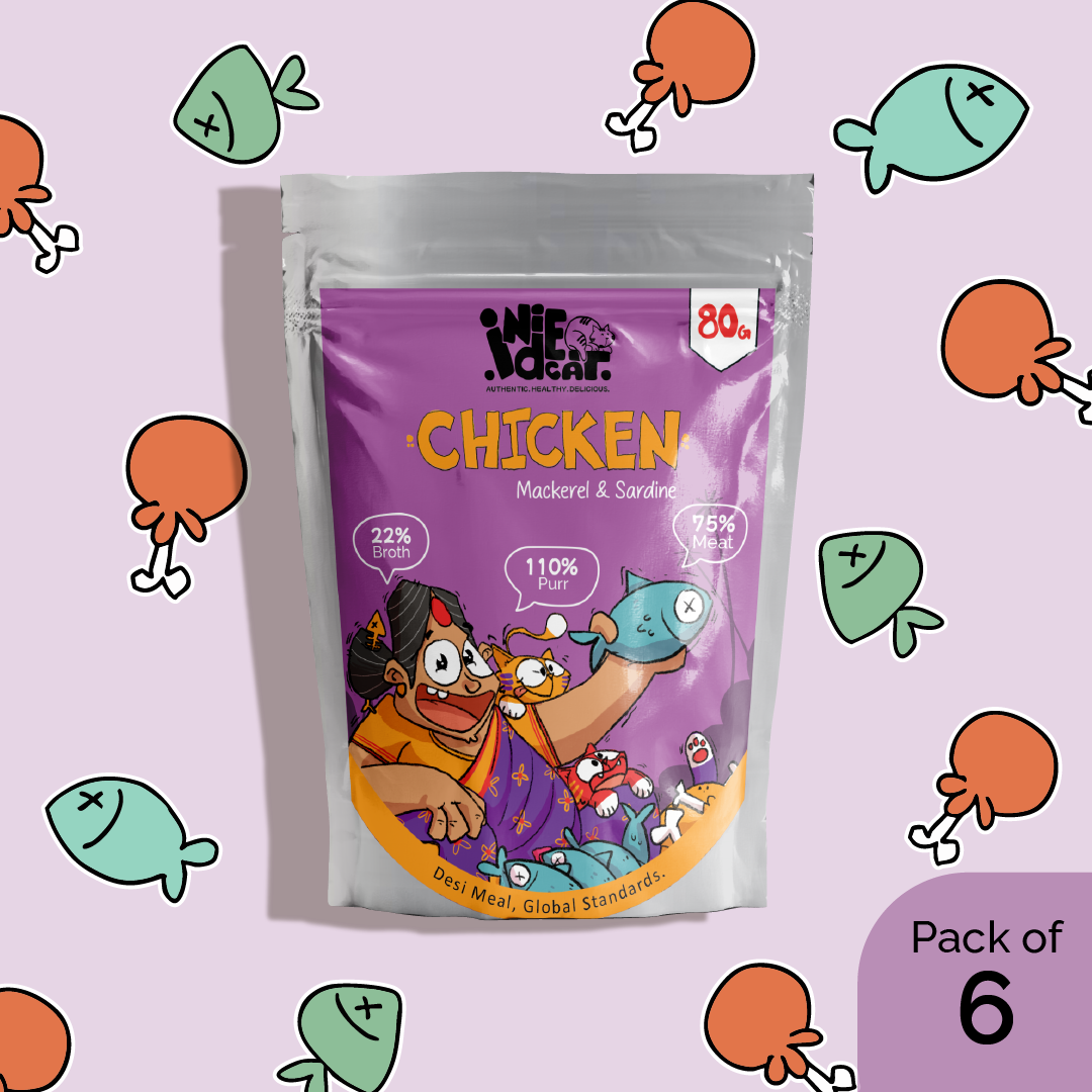 IndieCat Adult Chicken & Mackerel (80g Packs)