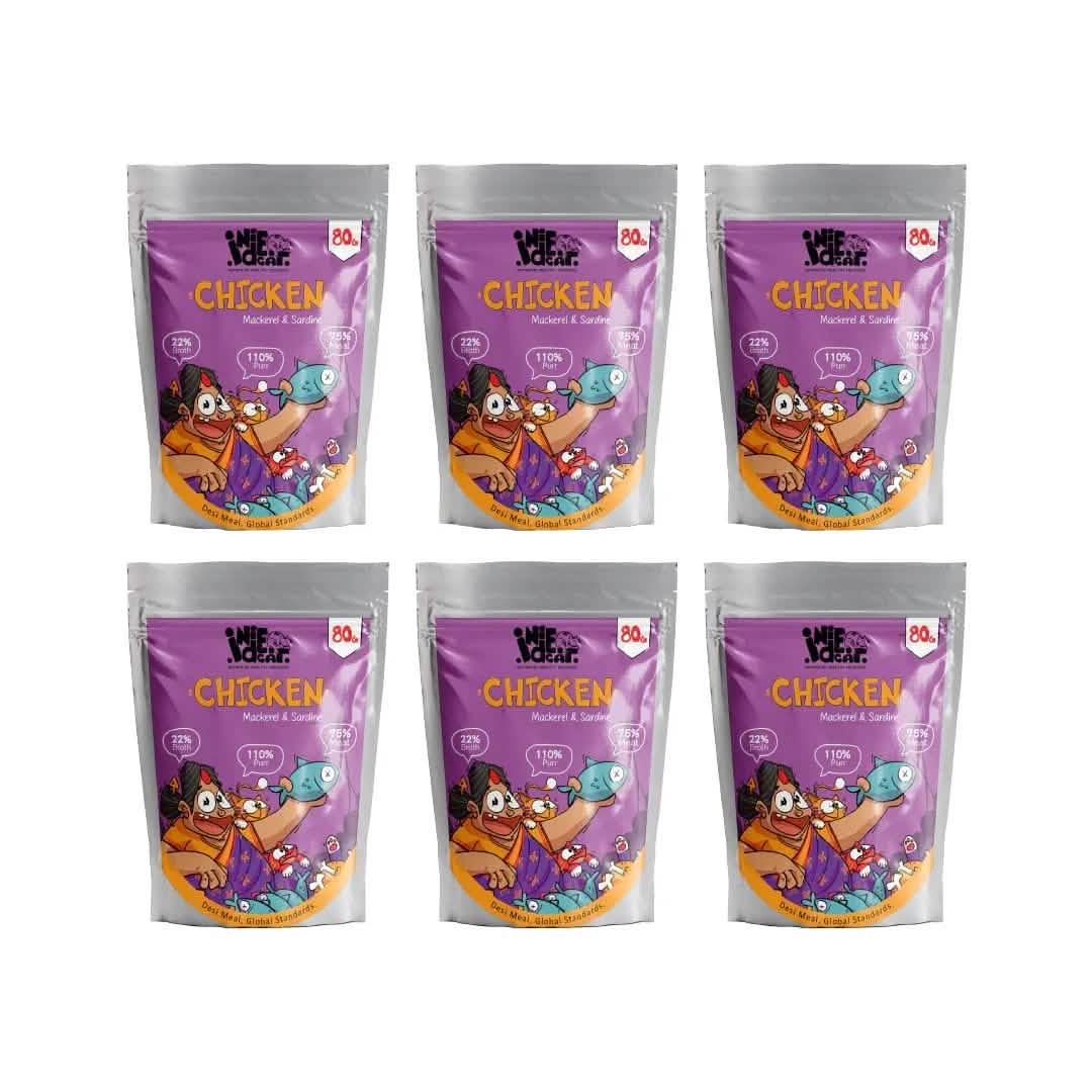 IndieCat Adult Chicken & Mackerel (80g Packs)