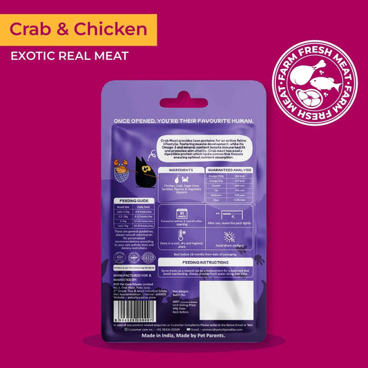 Purrkins Exotic Gourmet Treats – Crab & Chicken | 40g Pets of Paradise