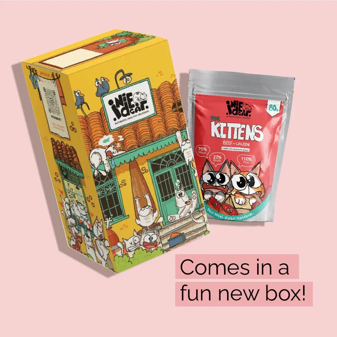 IndieCat Kitten Beef & Chicken (80g Packs)