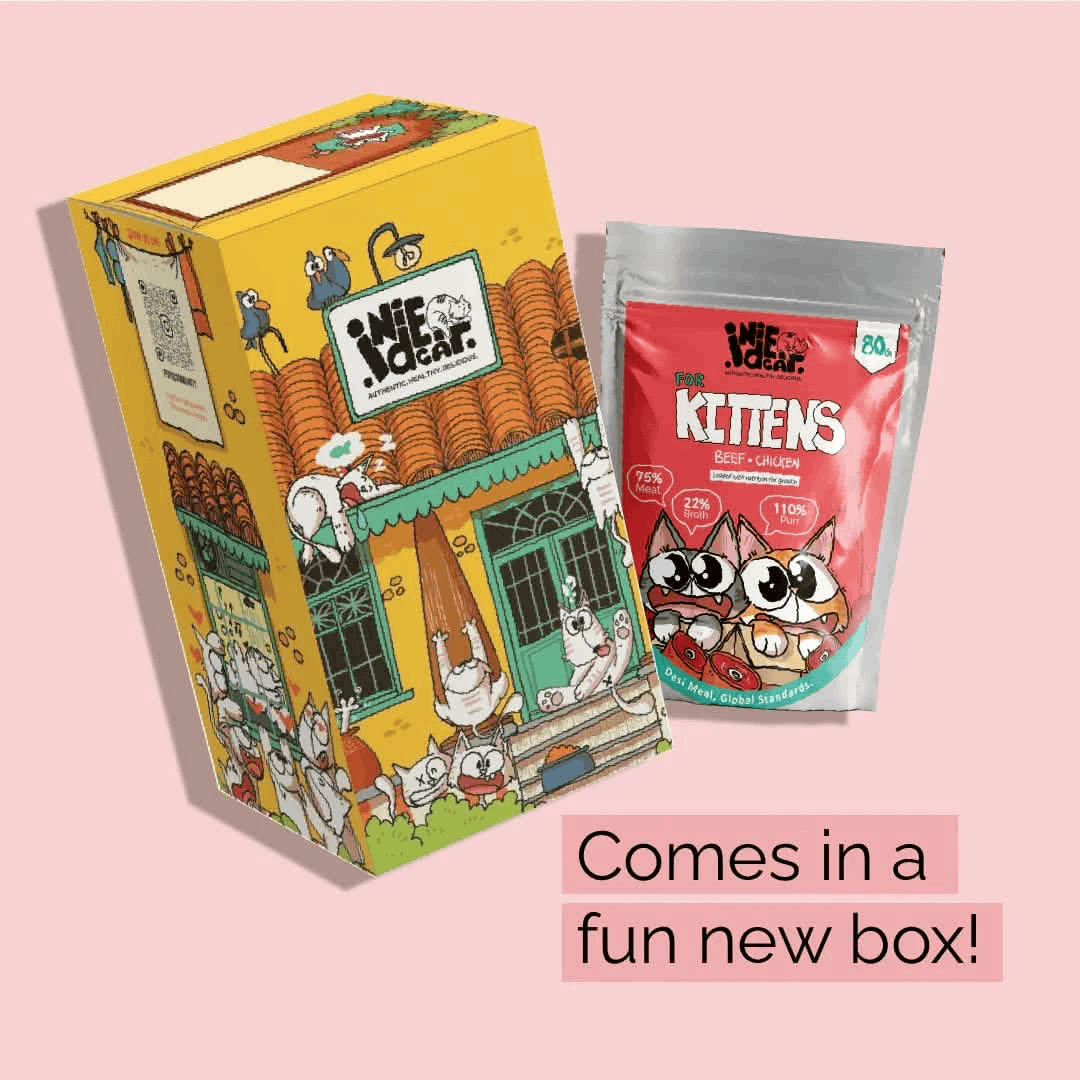 Purrkins x IndieCat Kitten Beef & Chicken (80g Packs) Pets of Paradise
