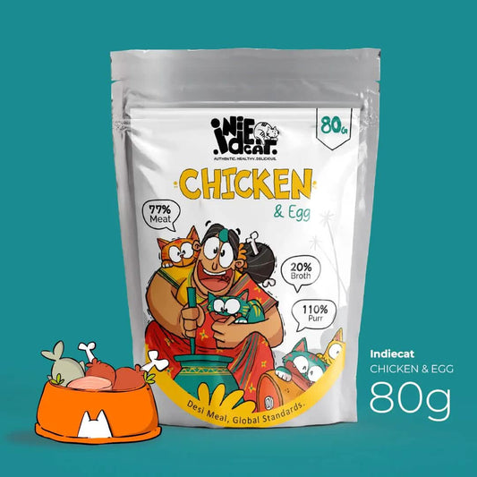 IndieCat Adult Chicken & Egg (80g Packs)