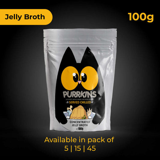 Purrkins Jelly Broth – Collagen-Rich Wet Cat Food (100g Packs) Pets of Paradise