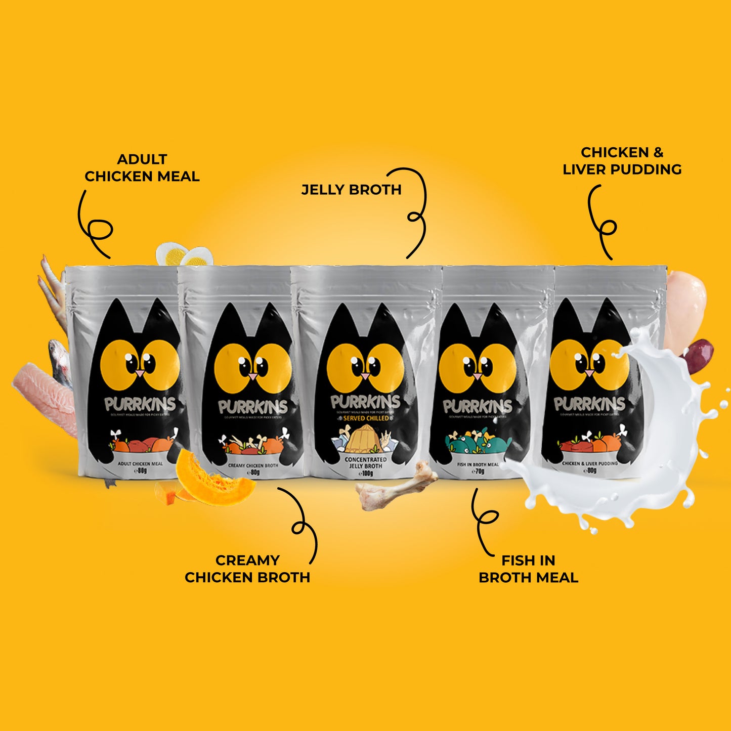 Purrkins Trial Pack - 5 Flavours