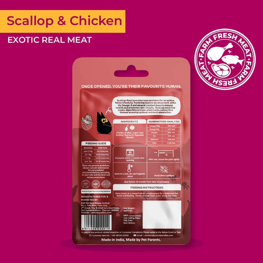 Purrkins Exotic Gourmet Treats – Scallop & Chicken | 40g Pets of Paradise