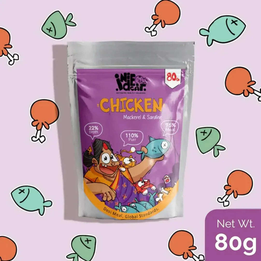 IndieCat Adult Chicken & Mackerel (80g Packs) - Pets of Paradise