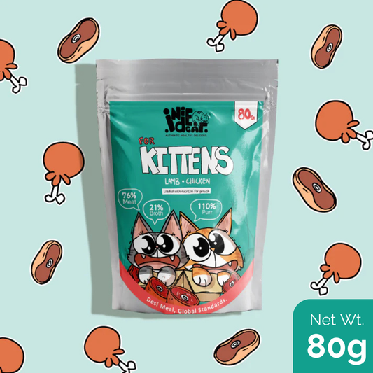 IndieCat for Kittens – Lamb & Chicken (80g Packs)