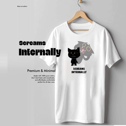Scream Internally - Black Cat Edition Tshirt