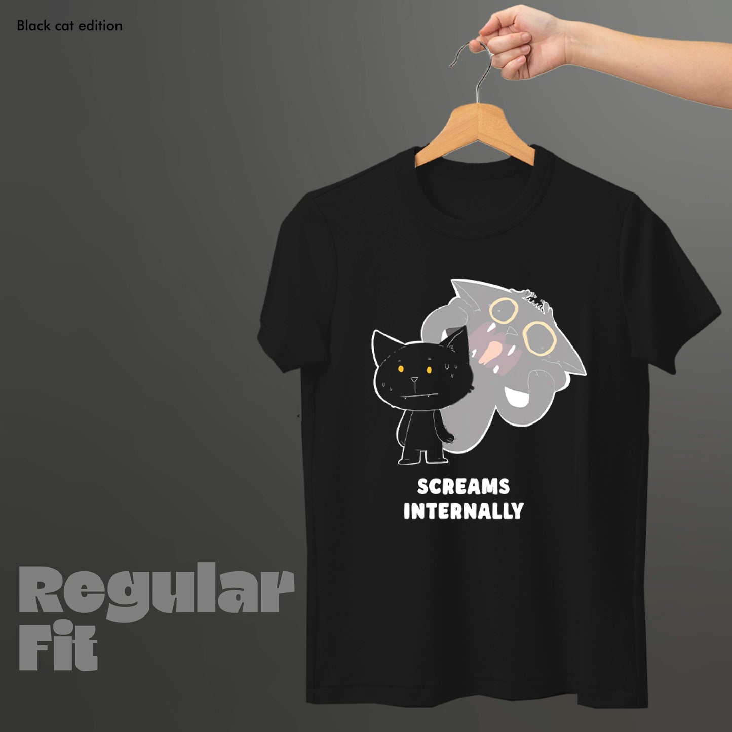 Scream Internally - Black Cat Edition Tshirt