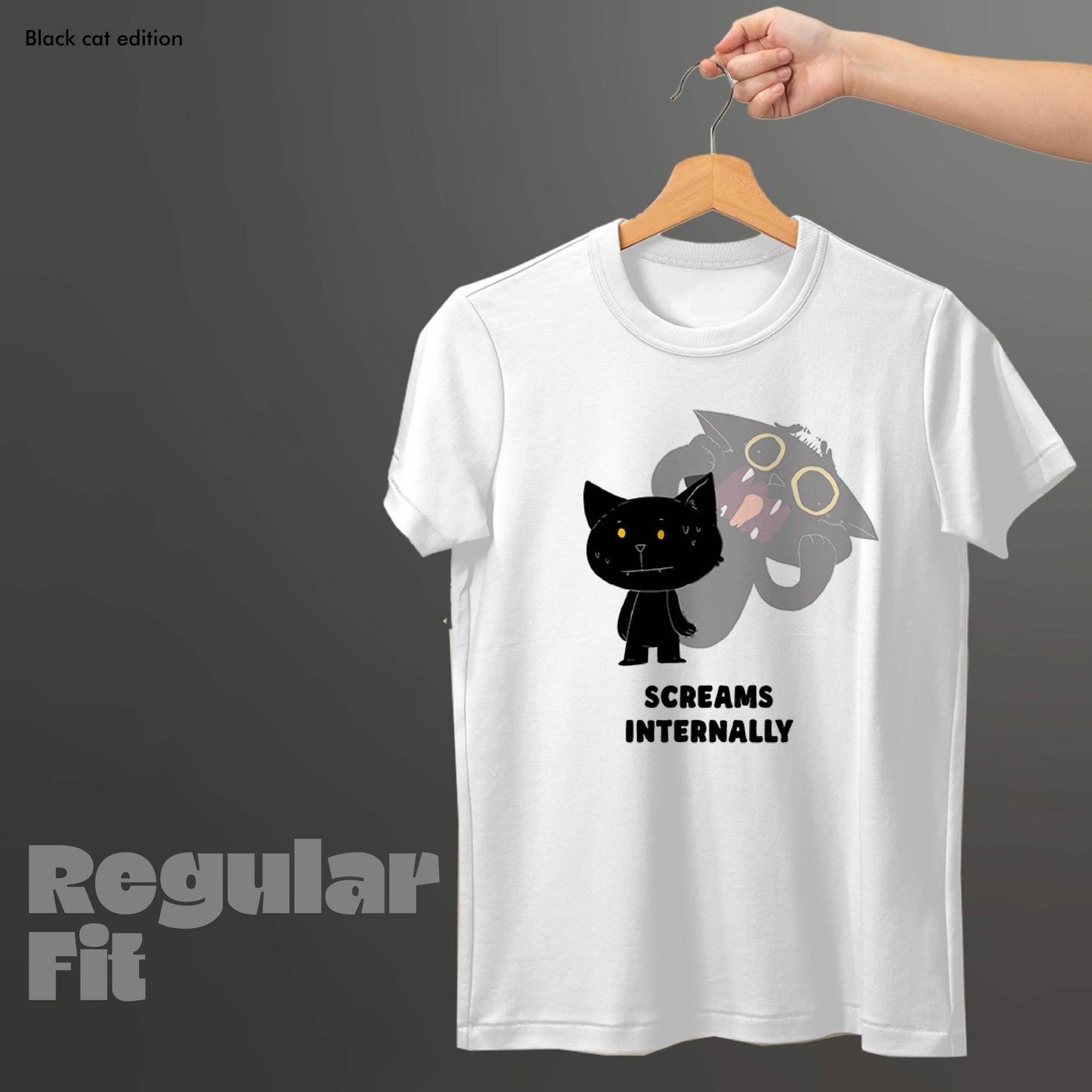 Scream Internally - Black Cat Edition Tshirt
