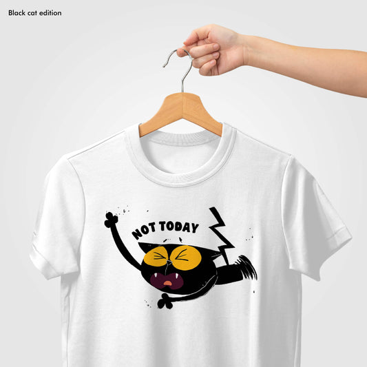 Not Today - Black Cat Edition Tshirt