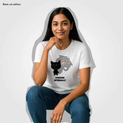 Scream Internally - Black Cat Edition Tshirt