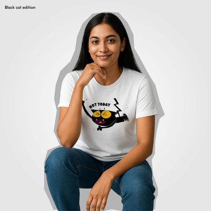 Not Today - Black Cat Edition Tshirt