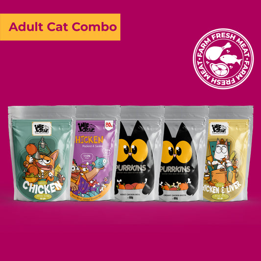 Adult Cat Combo (Pack of 15) - 3 packs of each flavour
