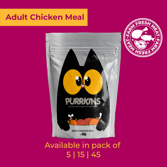 Purrkins Adult Chicken Meal Adult Cat (80g packs)