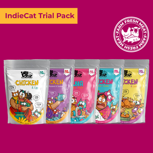 IndieCat Trial Variety Pack – All Flavours (80 gm x 6)