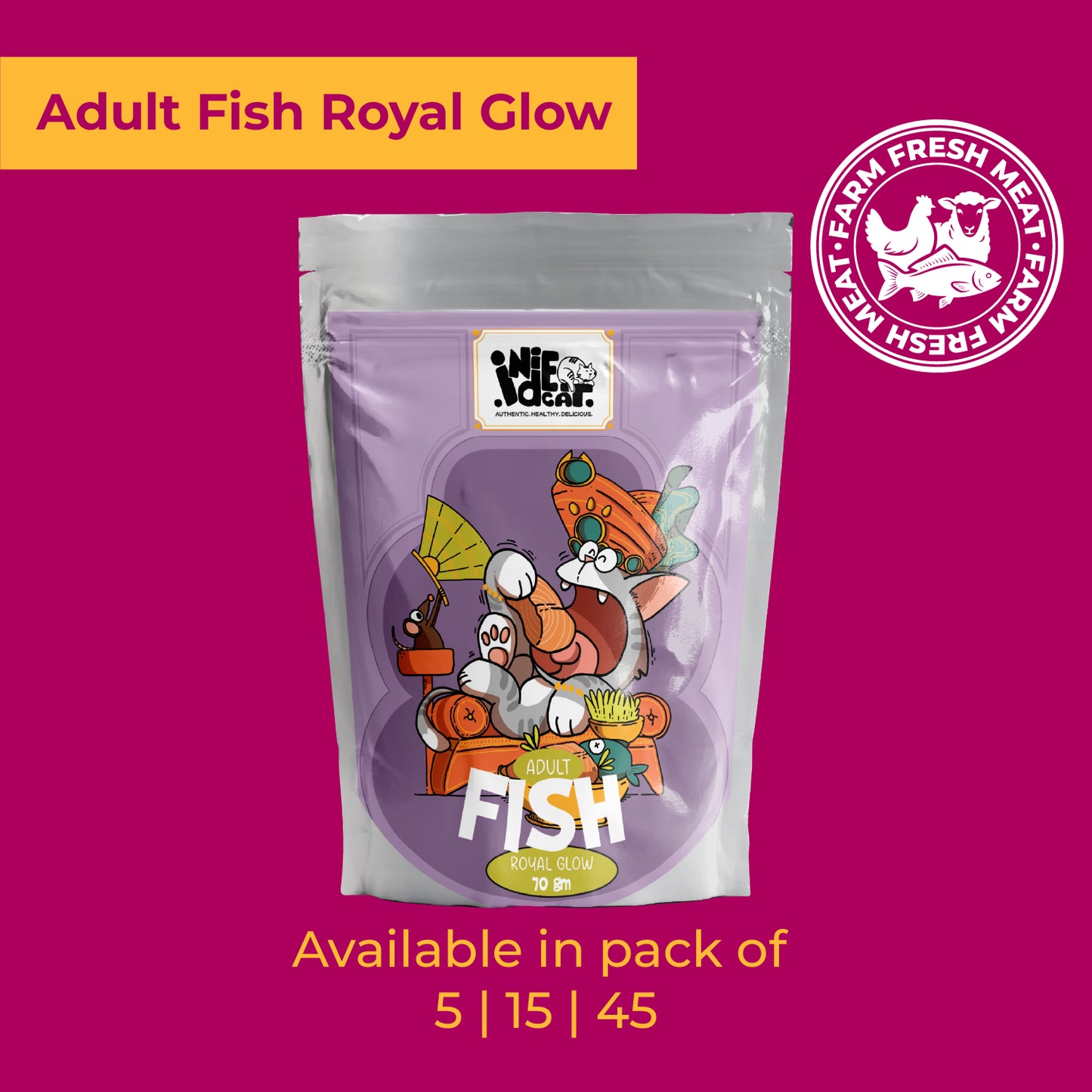 Indiecat Adult Fish Royal Glow (70g packs)