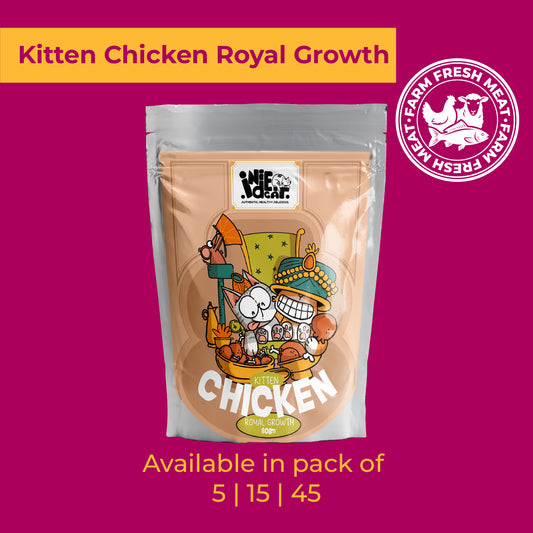 Indiecat Kitten Chicken Royal Growth (80g packs)