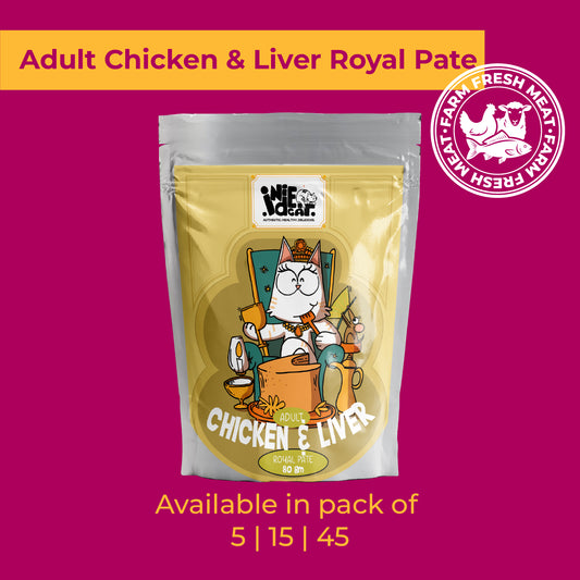 Indiecat Adult Chicken & Liver Royal Pate (80g Packs)