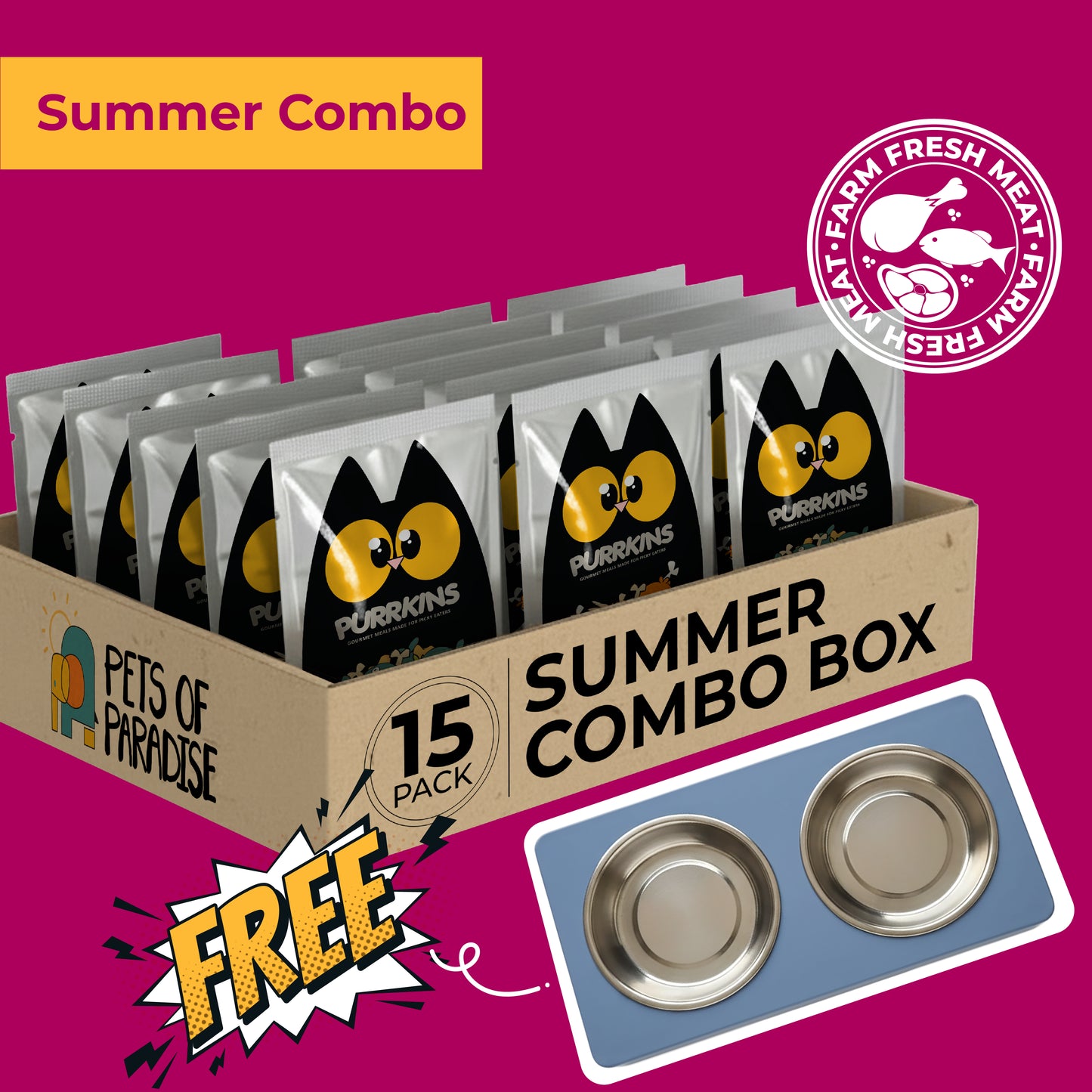 Purrkins Summer Combo | Pack of 15