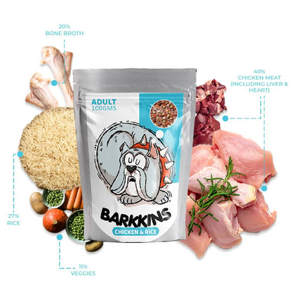 Barkkins Adult Chicken & Rice Meal