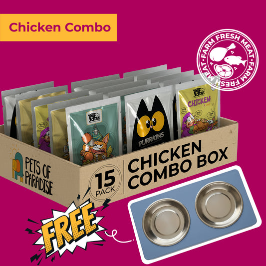 Chicken Adult Cat Combo (Pack of 15) + FREE BOWL