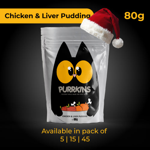Purrkins Chicken & Liver Pudding Meal (80g packs)