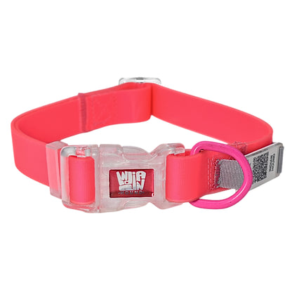 Indian Hound Duratuff Collar (S - Pink)  for Dogs  with QR Tag