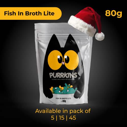 Purrkins Fish Broth Lite (80g packs)