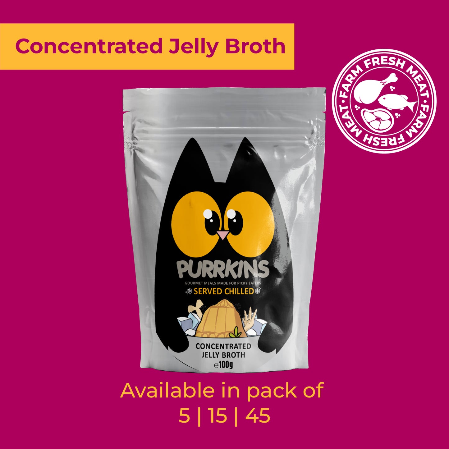 Purrkins Jelly Broth | 100g per pack