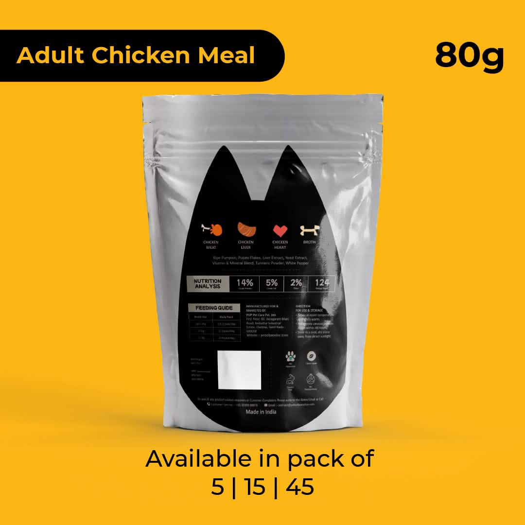 Purrkins Adult Chicken Meal (80g packs)