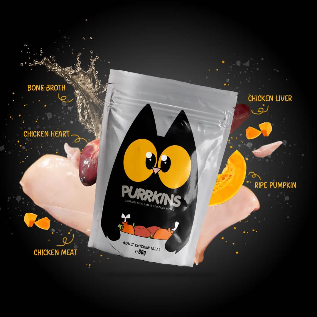 Purrkins Adult Chicken Meal (80g packs)