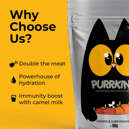 Purrkins Chicken & Liver Pudding Meal (80g packs)