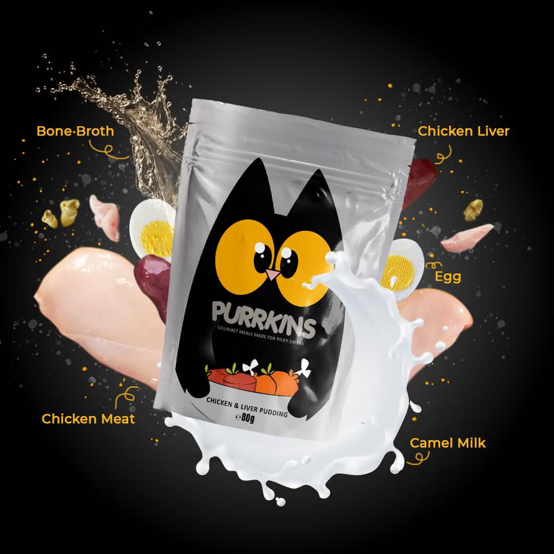 Purrkins Chicken & Liver Pudding Meal (80g packs)