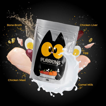 Purrkins Chicken & Liver Pudding Meal (80g packs)