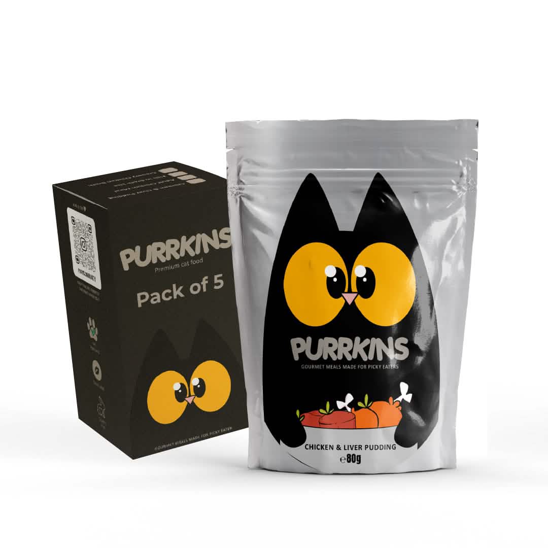Purrkins Chicken & Liver Pudding Meal (80g packs)