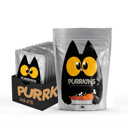Purrkins Chicken & Liver Pudding Meal (80g packs)