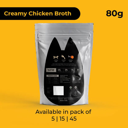 Purrkins Creamy Chicken Broth (80g packs)