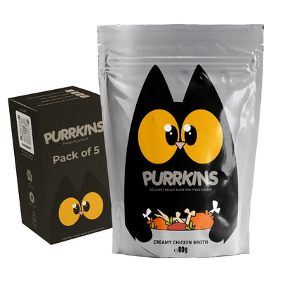 Purrkins Creamy Chicken Broth (80g packs)