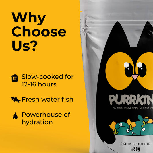 Purrkins Fish Broth Lite (80g packs)