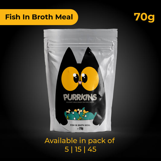 Purrkins Fish Broth Meal (70g packs)