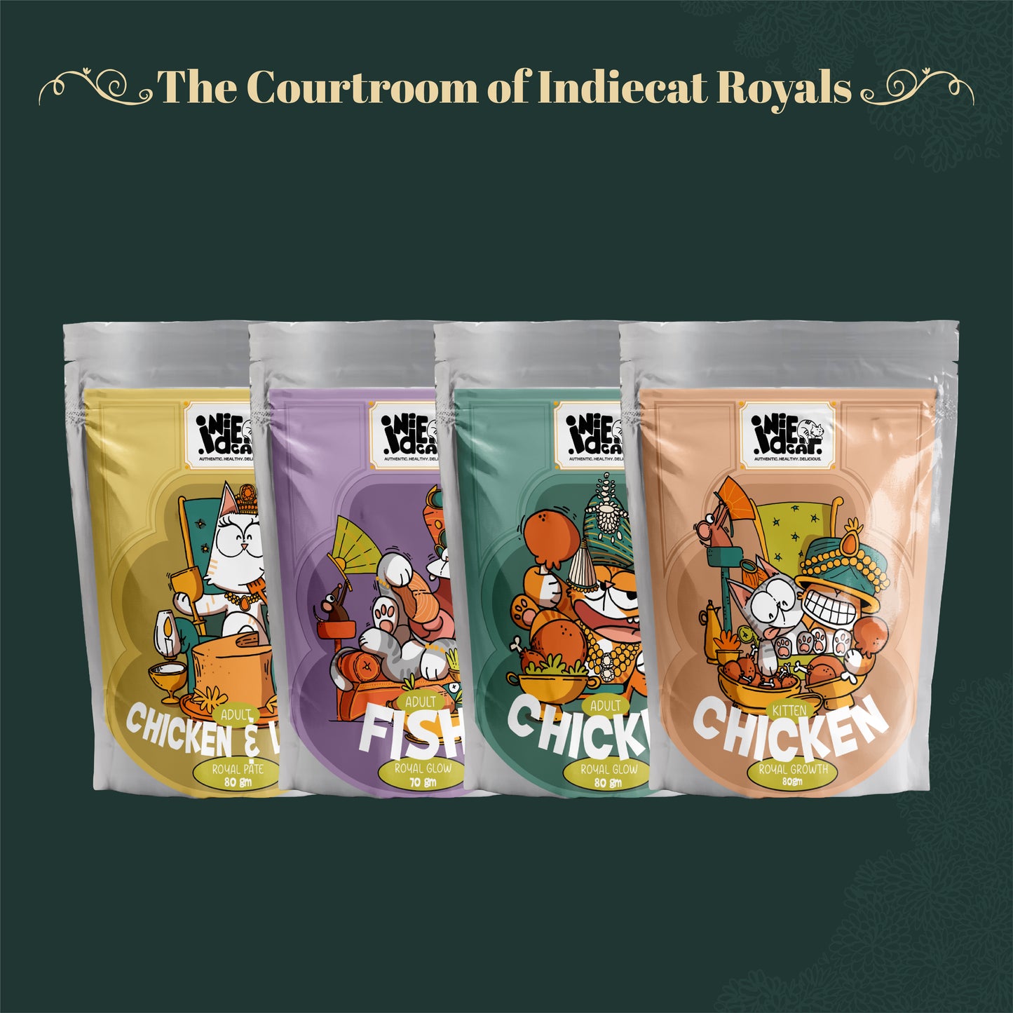Indiecat Kitten Chicken Royal Growth (80g packs)