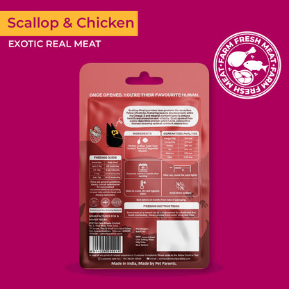 Purrkins Exotic Gourmet Treats – Scallop & Chicken | 40g