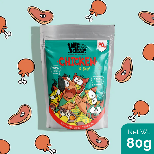 IndieCat Adult Chicken & Beef (80g Packs)